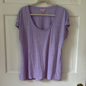 Lilly Pulitzer Purple Relaxed Short Sleeve Tee